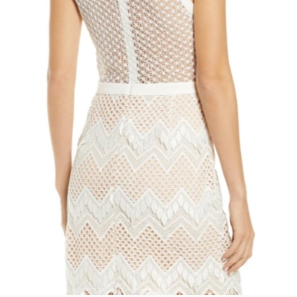 NWT Adelyn Rae White Crochet Dress Size Medium - Picture 7 of 13
